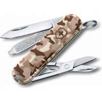 Нож перочинный Victorinox CLASSIC, сталь X55CrMo14, рукоять Cellidor®, песочный камуфляж купить в Мурманске