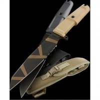 Нож с фиксированным клинком Extrema Ratio Task Desert Warfare 1/3 Serrated, сталь Bhler N690, рукоять прорезиненный форпрен купить в Мурманске