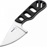 Нож с фиксированным клинком шейный Chad Los Banos Design SFB Neck, Boker Plus 02BO321, сталь 440C Satin, рукоять стеклотекстолит G10 купить в Мурманске