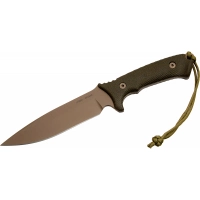 Нож с фиксированным клинком Spartan Blades Harsey Difensa, сталь CPM-S35VN Flat Dark Earth, рукоять зеленая микарта, чехол мультикам купить в Мурманске