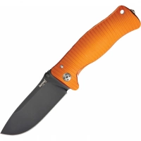 Нож складной LionSteel SR1A OB ORANGE, сталь D2 Black Finish, рукоять алюминий (Solid®), оранжевый купить в Мурманске