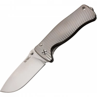 Нож складной LionSteel SR2 G (GREY) Mini, сталь Uddeholm Sleipner® Satin, рукоять титан по технологии Solid®, серый купить в Мурманске