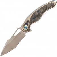 Нож складной Rikeknife Unicorn, сталь M390, Blue Carbon купить в Мурманске