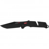 Полуавтоматический складной нож Trident Mk3 Black-Red Tanto, сталь D2, рукоять GRN купить в Мурманске