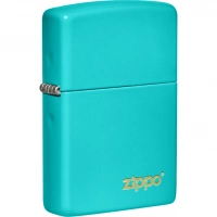 Зажигалка Classic Flat Turquoise ZIPPO Logo купить в Мурманске