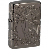 Зажигалка ZIPPO Armor® Wicca Design с покрытием Black Ice®, черная купить в Мурманске