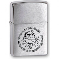 Зажигалка ZIPPO Горилла, латунь с покрытием Brushed Chrome, серебристый, матовая, 36х12×56 мм купить в Мурманске