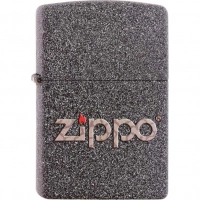 Зажигалка ZIPPO, латунь с покрытием Iron Stone™, серая с фирменным логотипом, матовая, 36x12x56 мм купить в Мурманске